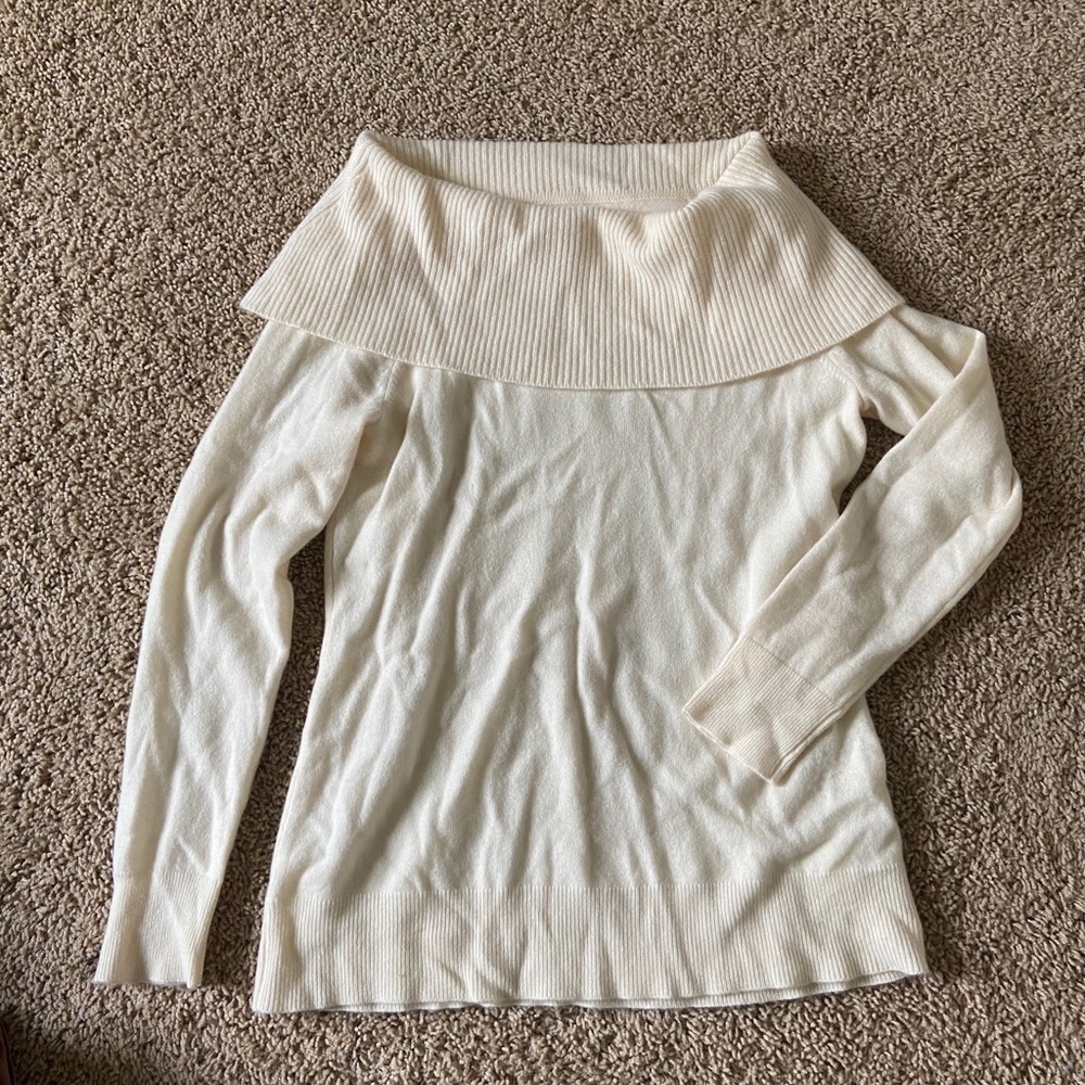 Cynthia Rowley Off-the-Shoulder Cashmere Sweater ✨